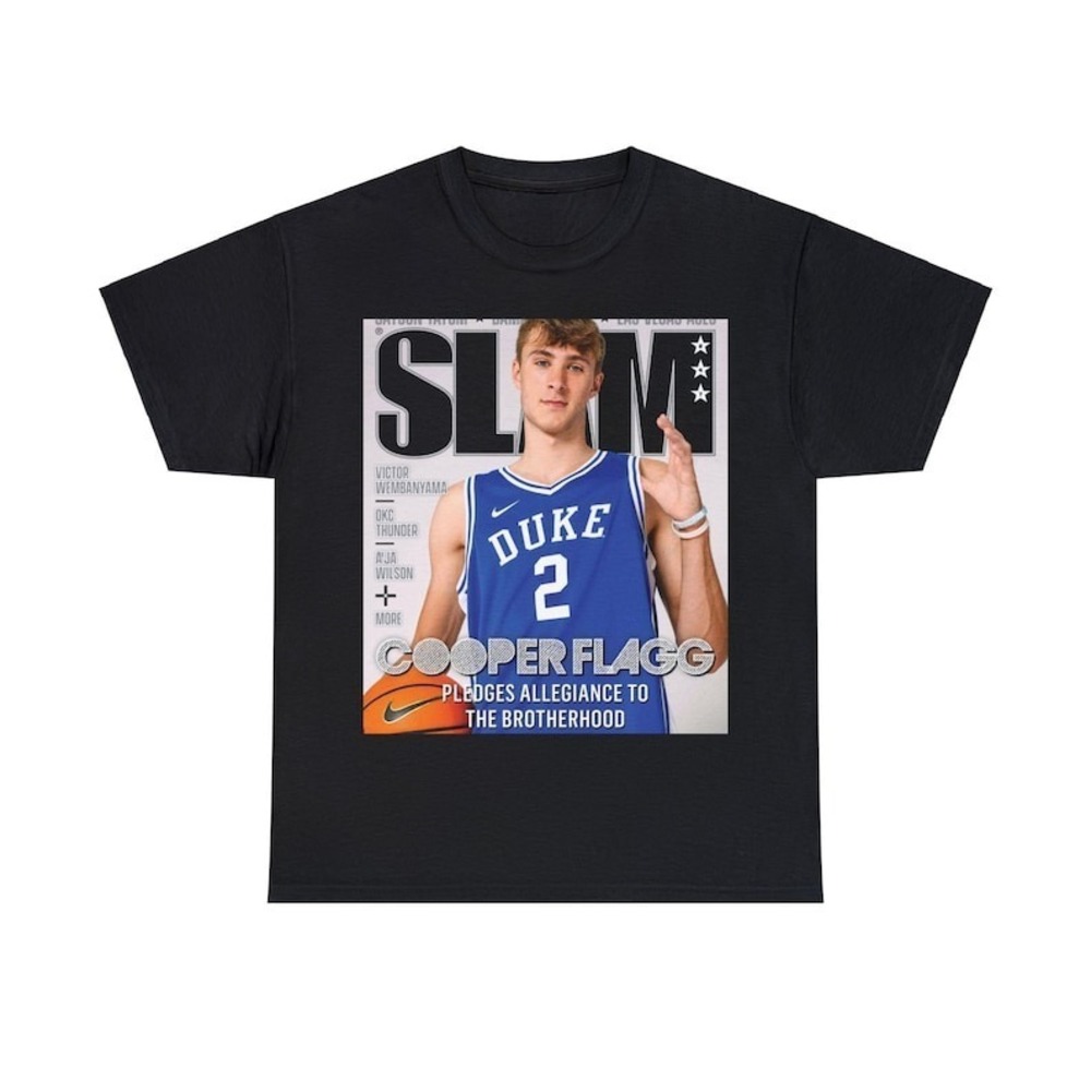 Cooper Flagg Duke Blue Devils NBA Slam Cover Tee Shirt